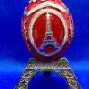 Oeuf rouge métal Tour Eiffel