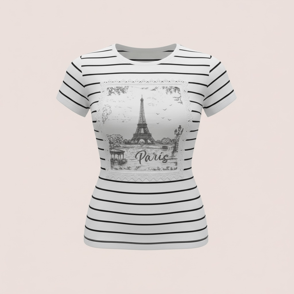 Tee shirt enfant mariniere Paris