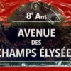 Plaque voiture décoration Avenue des Champs Elysee