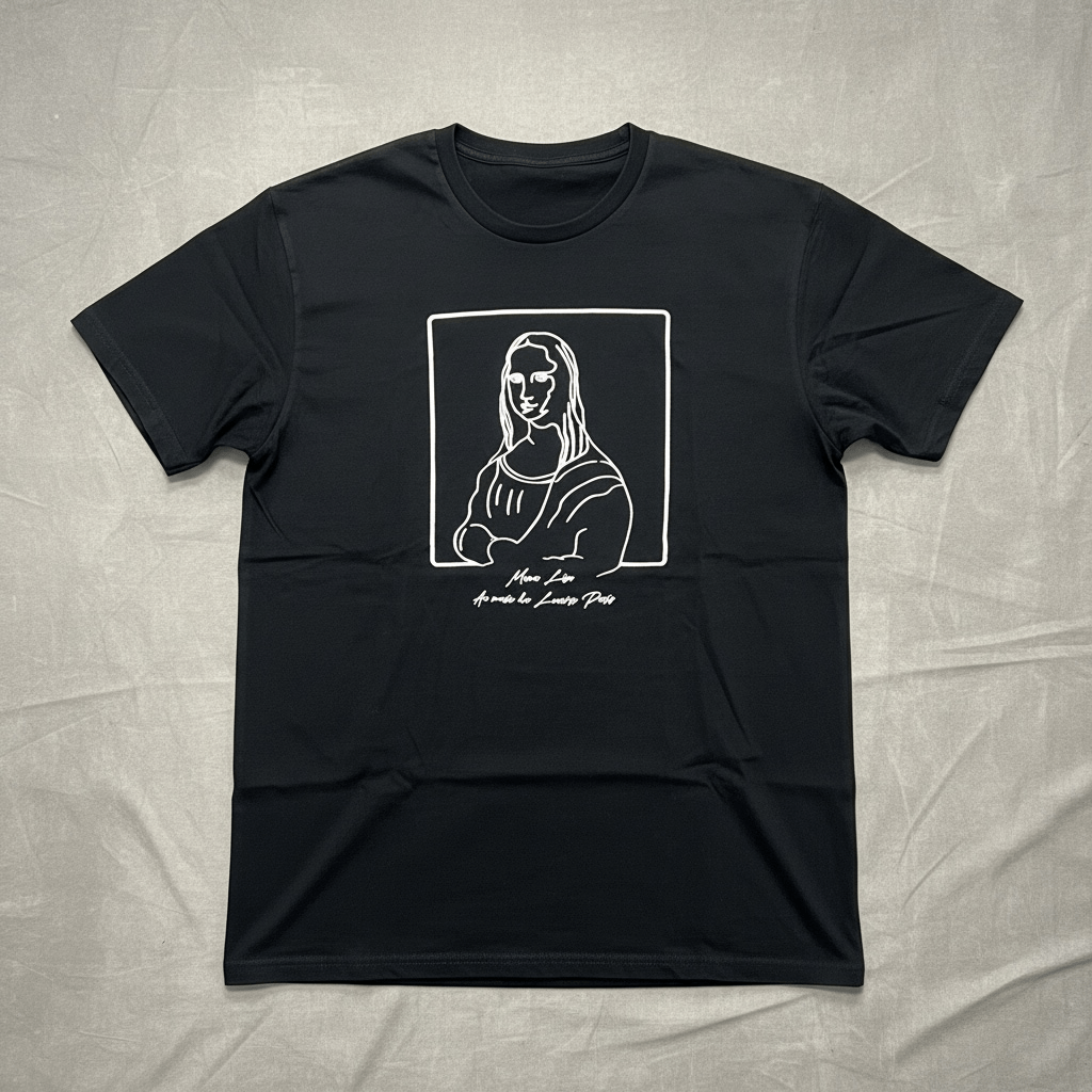 Tee shirt noir Mona Lisa