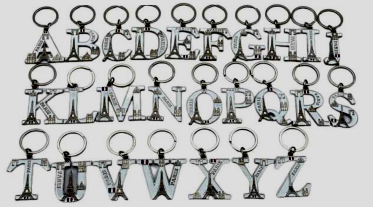 Porte clés lettre Paris