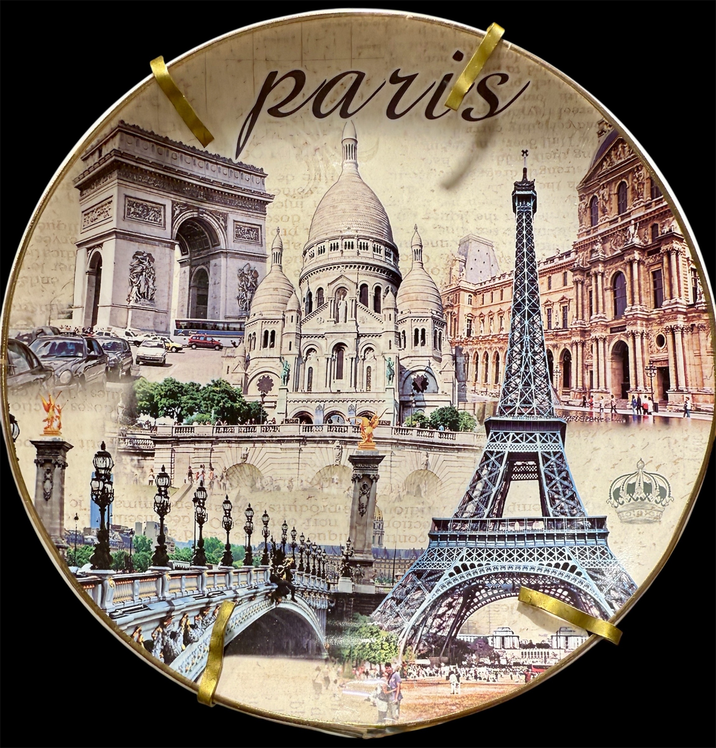 assiette en céramique Paris 15 cm diametre