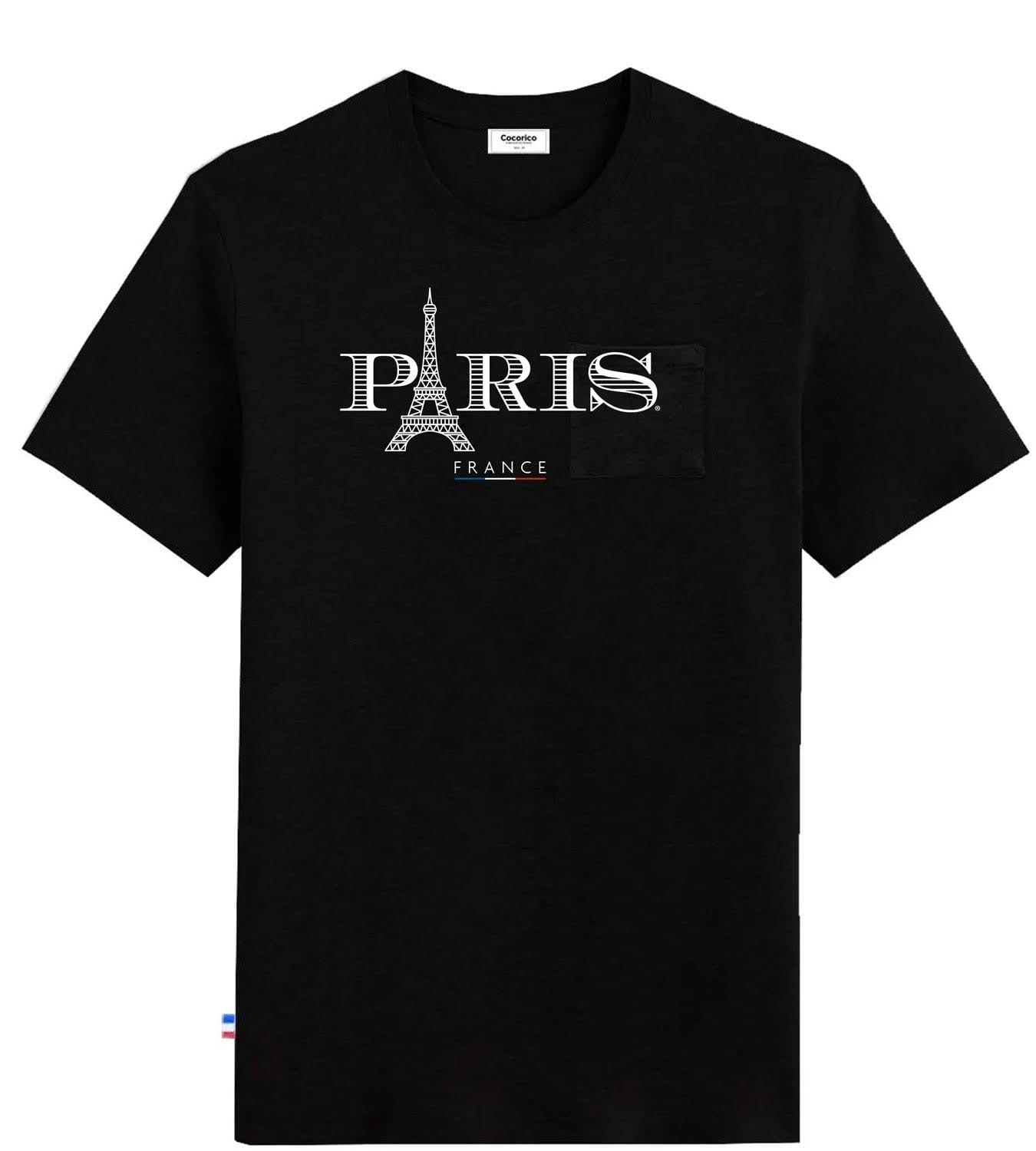T-shirt noir Paris