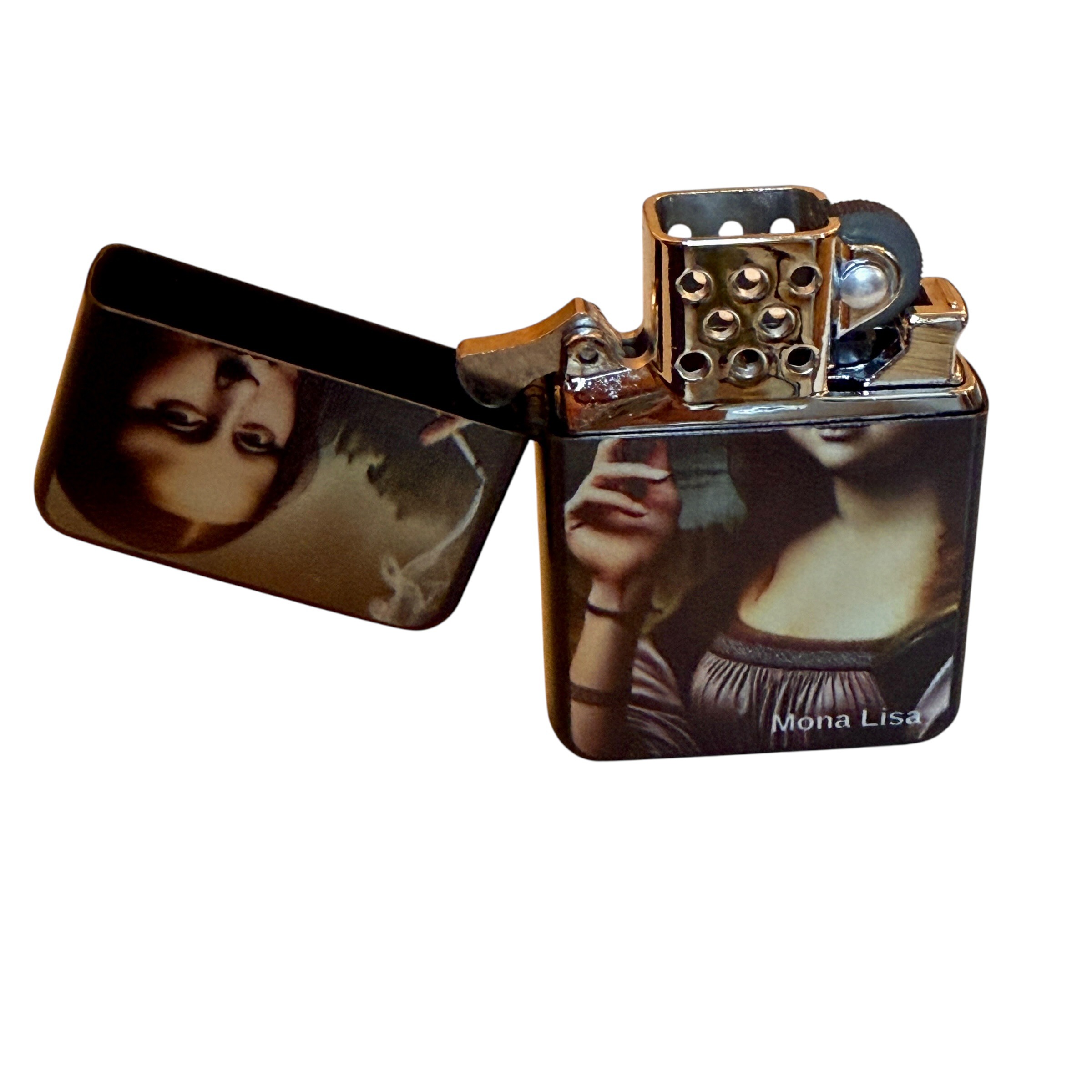 Briquet Mona Lisa qui fume