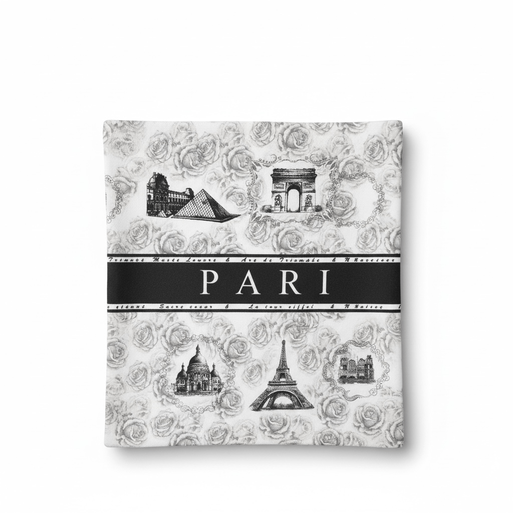 Tote bag noir et blanc Paris