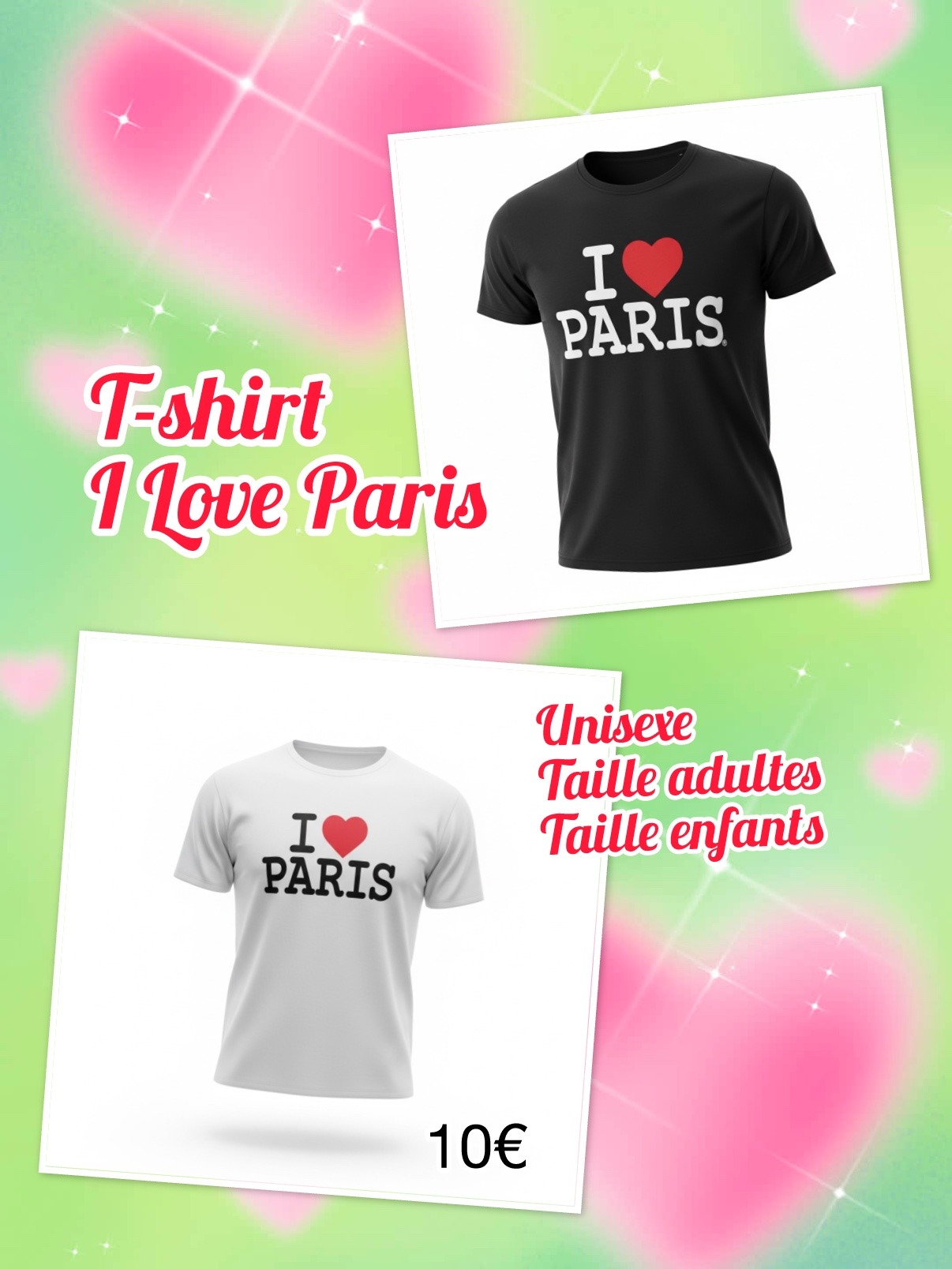 Tshirt I Love Paris